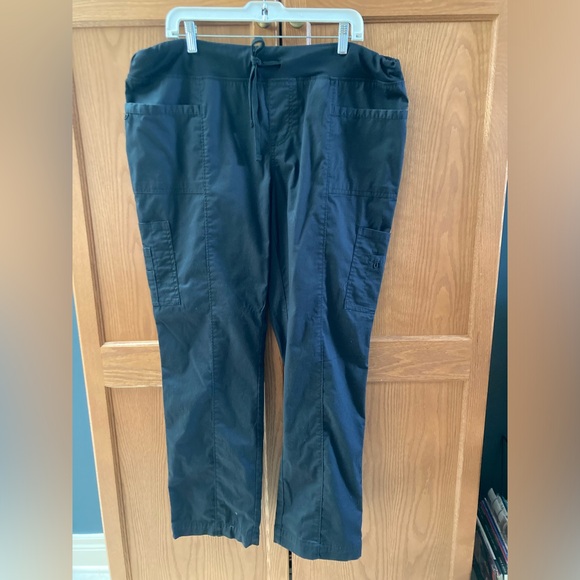 Pro health MultiPocket cargo pants. Stretch waist with draw string Sz XL Black - Picture 1 of 10